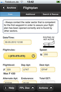 Blitzplan App - Create Flightplan