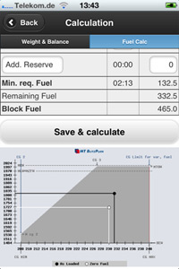 Blitzplan App - Fuel calculation