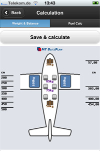 Blitzplan App - Weight & Balance